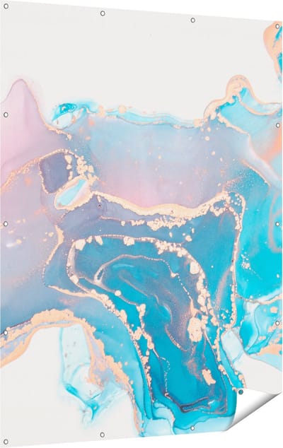 Gards Tuinposter Abstracte Kunst van Marmer - 120x160 cm - Tuindoek - Tuindecoratie - Wanddecoratie buiten - Tuinschilderij