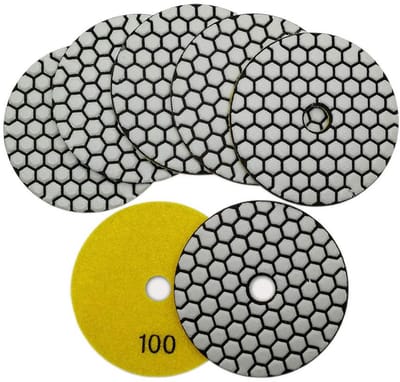 7-delige Diamant Polijstpads Set voor Steen en Beton