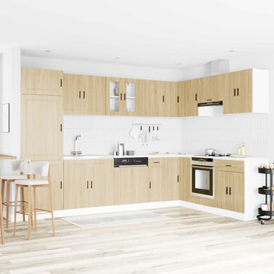 vidaXL - Waskompkast - Porto - 2 - st - Bruin - 80 - x - 46 - x - 81,5 - cm - Bewerkt - hout