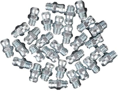 Dailygoods- Vetnippel Set 30 Stuks - 1/4"-28 SAE Draad - Gegalvaniseerd Staal - Voor Auto/Machinerie - Ideaal voor Onderhoud - Vetfitting
