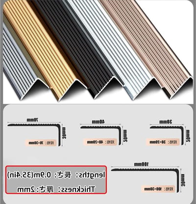 Aluminium trapprofiel - L-vormige randstrip - Traprenovatie Buiten - Antislip textuur - 4x2cm - Goudkleurig