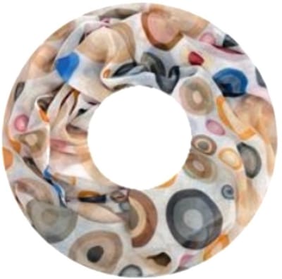 Dunne Colsjaal - Print - (23725#) - Beige/Ecru