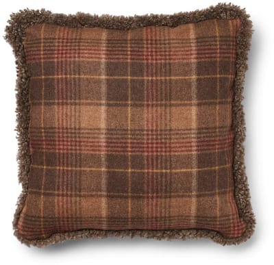 Sheepskin House - Schapenwol Kussen - Dubbelzijdig - KW rand - 52x52 cm