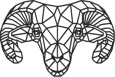 Hout-Kado - Ram - Large - Zwart - Geometrische dieren en vormen - Hout - Lasergesneden- Wanddecoratie