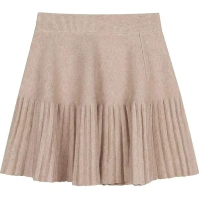 Jupe plissée pour femme, jupe trapèze taille haute, jupe tricotée, style preppy, vêtements pour femmes XXL
