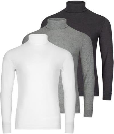 RAGMAN Heren shirt met rolkragen 3 pack Basic