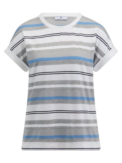 Shirt ronde hals Van Peter Hahn wit