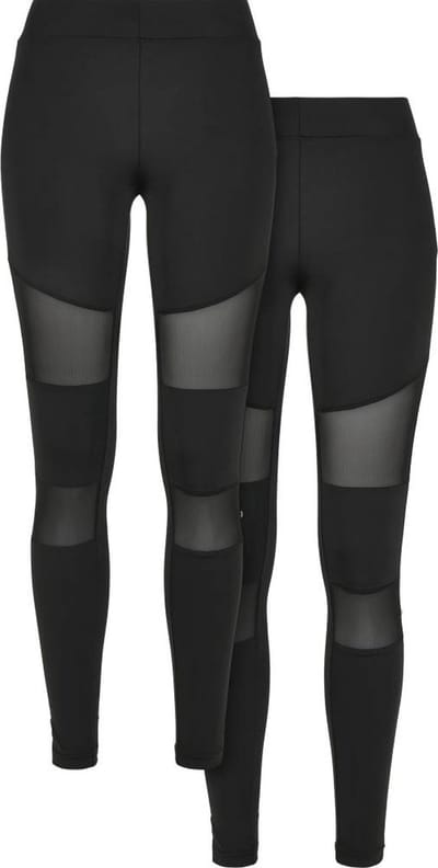 Urban Classics - Ladies Tech Mesh 2-pack Sportlegging - 3XL - Zwart