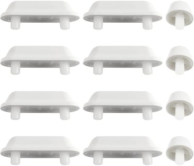 WC-bril buffers - Toiletdeksel pads - Geluid dempen - Schokabsorberend - 12 stuks - Wit