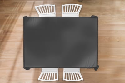 Tafelkleed - Tafellaken - 200x130 cm - Zwart - Effen kleur - Binnen en Buiten