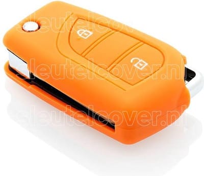 Autosleutel Hoesje geschikt voor Citroën - SleutelCover - Silicone Autosleutel Cover - Sleutelhoesje Oranje