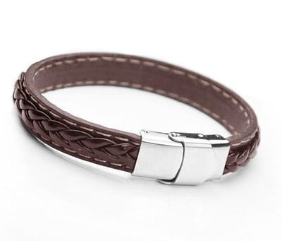 Montebello Armband Landlust Brown - Leer - 316L Staal - 10mm - 20cm
