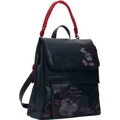 Desigual vrijetijdsrugzak rugzak Mickey Face Hampton Backpack Black zwart