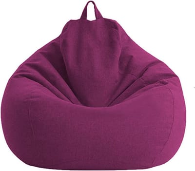 Zitzakhoes Zonder Vulling - Luie Stoel - Ontspannen Zitten - Zachte Katoen Linnen - 70 x 80 cm - Kleur 2