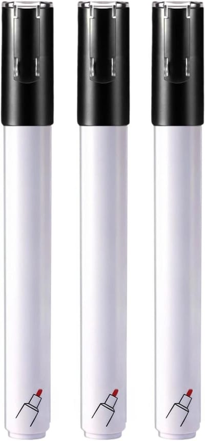 Restauratie Verf Pen - Steen Marker - Inscripties Herstellen - Sneldrogend Waterdicht - 3 Stuks - Zwart