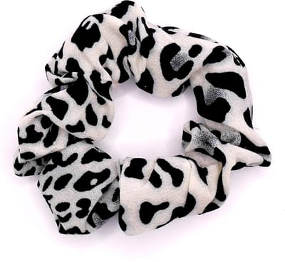 Scrunchie panterprint grijze tinten