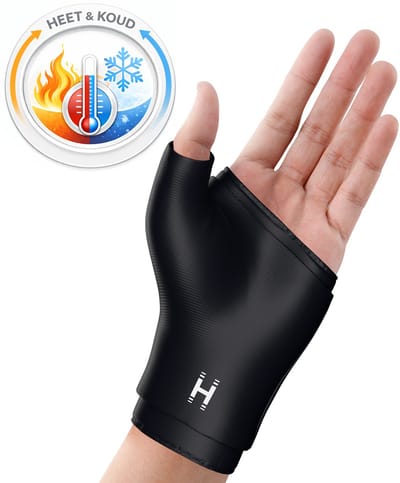 HoMedics Hot and Cold Compression Sleeve Voor de Pols - Padel of Tennis Blessure - Koeling Sleeve - Cooling - Warm & koud - Polsblessure - Zwellingen - Super Flexibel en Duurzaam - Herbruikbaar
