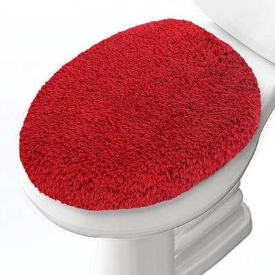 Toiletdekselhoes - Toiletbril hoes - Badkamer Comfort - Machinewasbaar - 445 x 38 cm - Rood