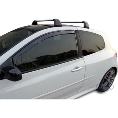 Déflecteurs d'air - J&J AUTOMOTIVE - Renault Clio 3 - Fumé - Acrylique renforcé - Installation facile