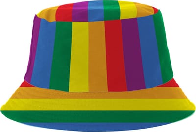 Yucka - Bucket Hat - Vissershoedje - Hoedje - Heren - Dames - Regenboog - Pride - Rainbow - Festival accessoires - Reversible - 58 cm - multicolor