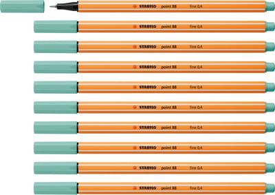 STABILO point 88 - Premium Fineliner - Fine 0,4 mm – Eucalyptus Groen – Doos 10 stuks