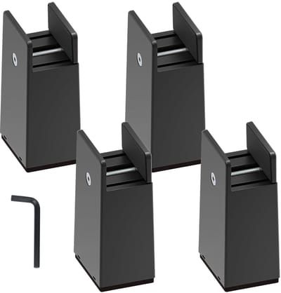 Dailygoods- Meubelverhoging verstelbaar - 4 Stuks - Zware belasting - Antislip - Voor bedden/meubels - PA6 + 30% vezel - Meubelondersteuning