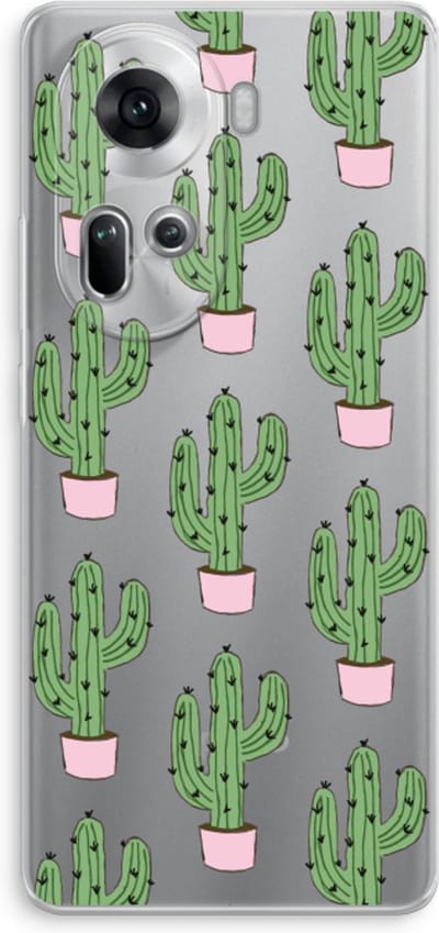 Case Company® - Hoesje geschikt voor Oppo Reno 11 hoesje - Cactus Lover - Soft Cover Telefoonhoesje - Bescherming aan alle Kanten en Schermrand