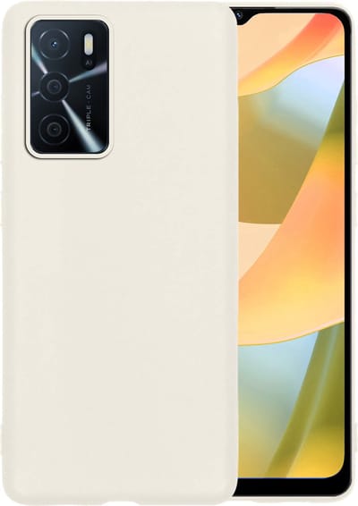 Hoesje - Geschikt voor OPPO A16s - Sterk & Shockproof - Hoes Cover - Siliconen Case - Telefoonhoesjes - Wit
