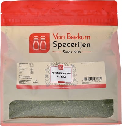 Van Beekum Specerijen - Peterselieblad 1-2 mm - 450 Gram (hersluitbare stazak)