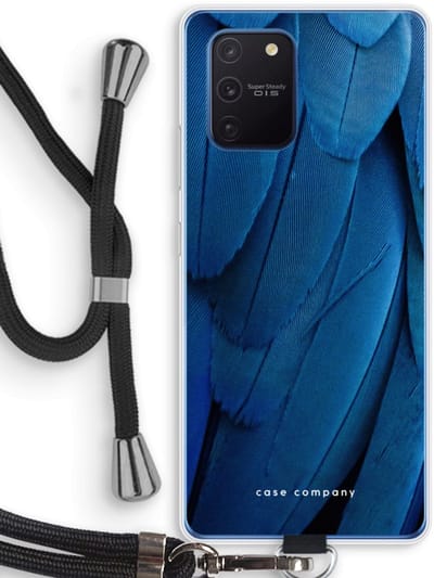 Case Company® - Hoesje met koord geschikt voor Samsung Galaxy Note 10 Lite hoesje met Koord - Pauw - Telefoonhoesje met Zwart Koord - Bescherming aan alle Kanten en Over de Schermrand