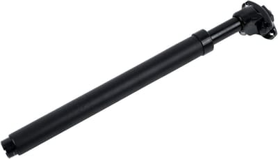 Verende Zadelpen - Fiets Schokdemper - Comfortabel Fietsen - Verstelbare Veerhardheid - 45mm Veerweg - Zwart
