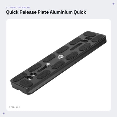 Dailygoods- Quick Release Plate Aluminium 150 mm - Snelkoppelingsplaat - Camera Accessoire - 1/4 inch Schroef - Arca Beugel - Lichtgewicht en Duurzaam - Camera Plaat