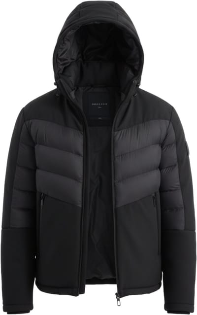 OMBRE Jas - Lange Mouw - Rits - Effen Zwart XXL
