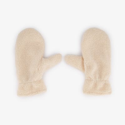 Dames teddy wanten beige