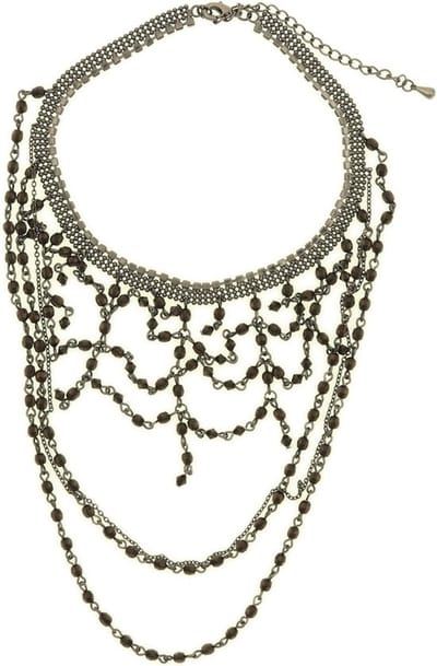 Behave - Choker zwart multi layer - Elegant avondaccessoire - 30 cm
