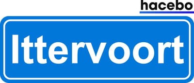 Hacebo - Plaatsnaam Sticker - 29x10 CM - Ittervoort sticker - Verkeersborden sticker - grappige cadeaus - Ittervoort