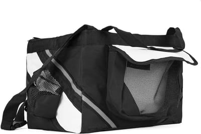 EsportsMJJ FEVERWORK Pet Puppy Bicycle Basket Storage Puppy Ride Bike Canopy Dog Cat Carrier Safety Bicycle Basket - Black