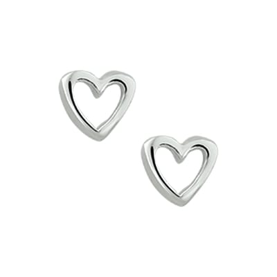 Glams oorknoppen hart - Zilver