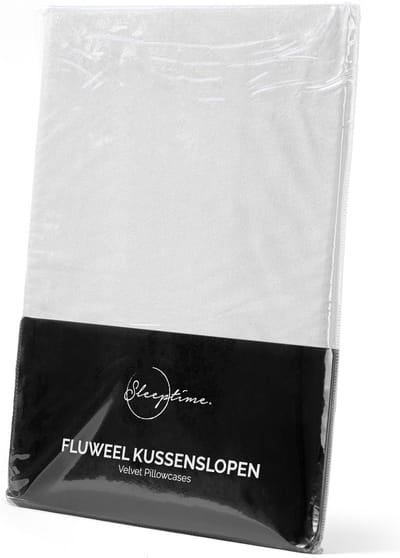 Sleeptime Velvet 2 in 1 kussenslopen Wit 60 x 70