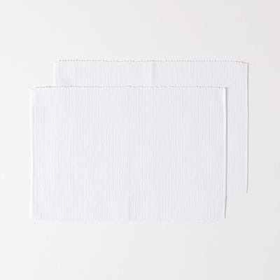 Homescapes witte placematset van 2 – 100% katoen, 33x50 cm