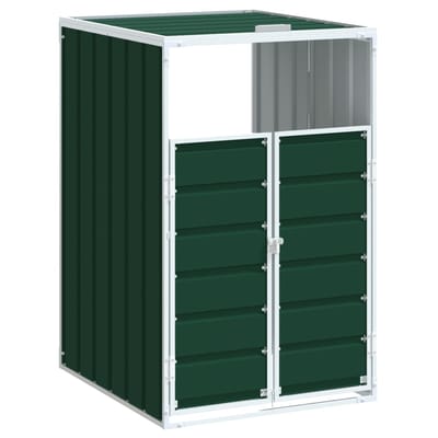 vidaXL - Containerberging - voor - 1 - container - 72x81x115 - cm - staal - groen