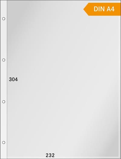 Lindner pergamijn A4 304 x 232 mm (100x) inclusief 4-rings perforatie - papier - envelop - envelopjes - zakjes - 100% recyclebaar – glassine