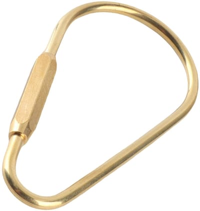 Dailygoods- Karabijnhaak Sleutelhanger - Messing Schroefslot - Multifunctioneel