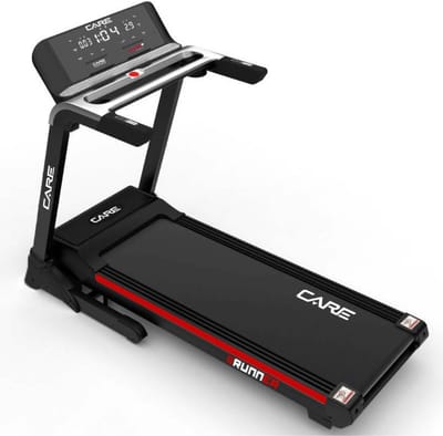 CARE RUNNER - Connected loopband - Maximale snelheid 20 km/u - 50 programma’s - Opvouwbaar - Gemotoriseerde helling tot 10% - Intensief thuisgebruik