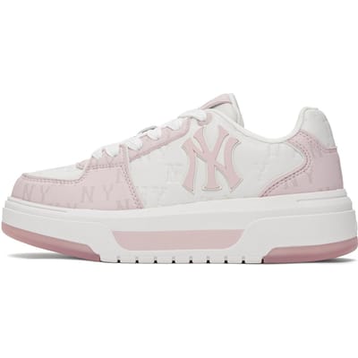 MLB New York Yankees Kunstleer Reliëf Mode Comfortabel Casual Sport Lage Sneakers Unisex sneakers Roze 3ASXM075N-50PKS 38 white