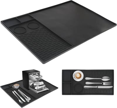 Siliconen Drainer Mat 60 x 40 cm - Hittebestendige Onderlegger voor Airfryer, Vaatwasserbestendig en Brandwerend Accessoire