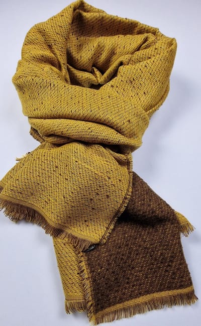 Wintersjaal met gekleurde glitters en 2 kanten / kleuren