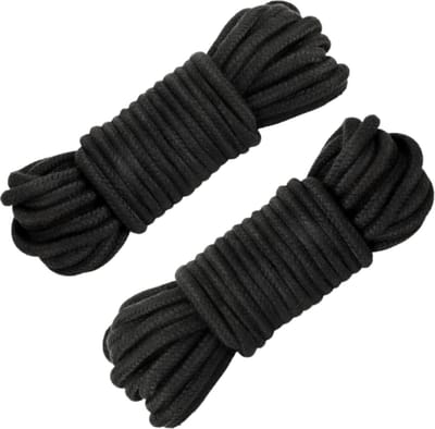LekkerStout Shibari Bondage Touw - 2x 5m Lang - Bondage - Zwart - BDSM Toys | ( LS134 )
