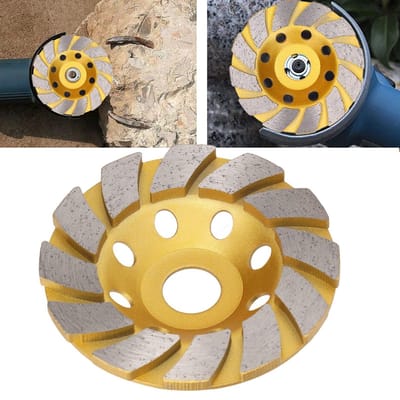 Allecto - Betonslijpschijf - Turbo Diamant Cup - Voor beton en steen - 4 inch formaat - Geschikt voor marmer - Professioneel en duurzaam - Ideaal v...