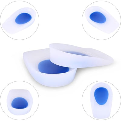 Gel Hielcups Inlegzolen en Compressie Hielmouwen Sokken blue